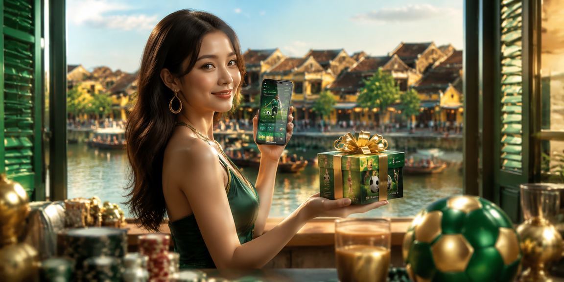 Người chơi thư giãn bên ly cà phê tại Hội An, biểu tượng của trải nghiệm giải trí cân bằng