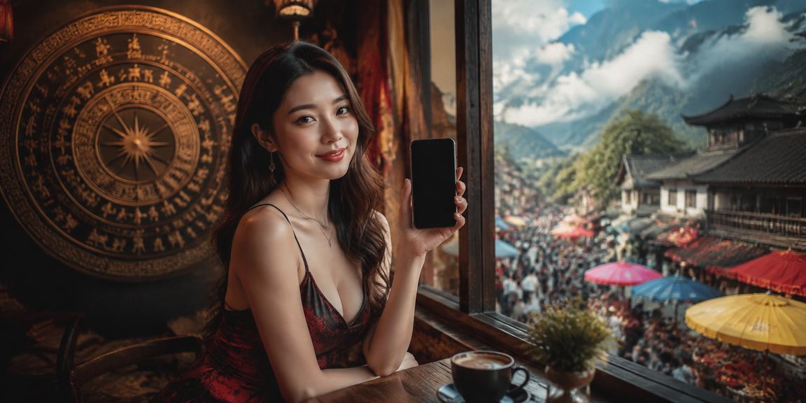 Người dùng tại Sa Pa ngồi uống cà phê và xem thông tin tiền thưởng trên điện thoại king33